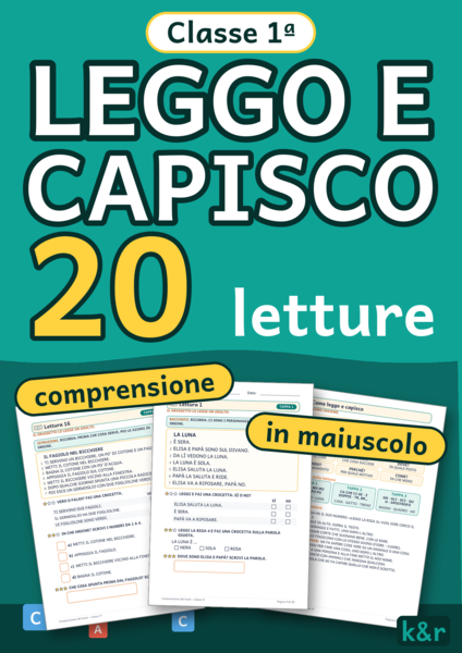Comprensione del testo classe prima: 20 testi in maiuscolo