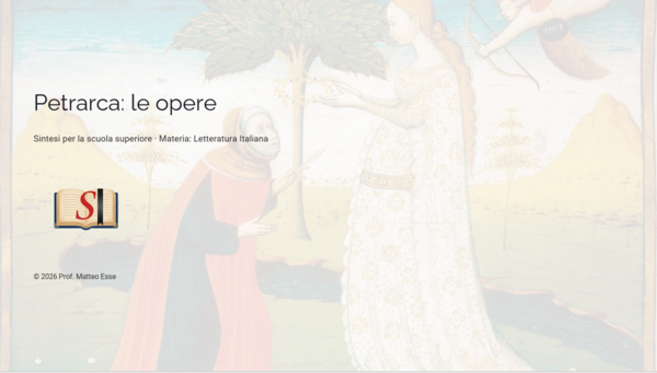 PETRARCA: LE OPERE – Modulo Completo (23 Slide + Verifica + Mappa Concettuale)