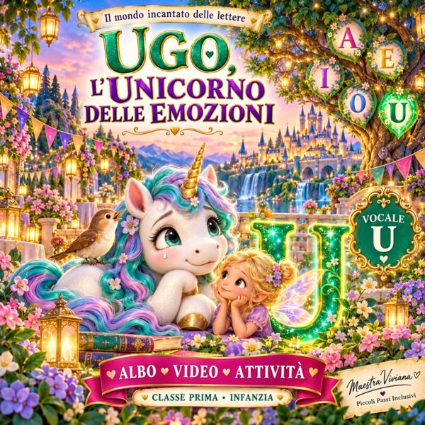 Vocale U: Ugo, l’unicorno delle emozioni | Albo, video e attività per la classe prima e l’infanzia
