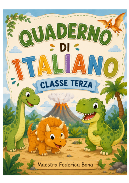 Quaderno italiano classe terza settembre