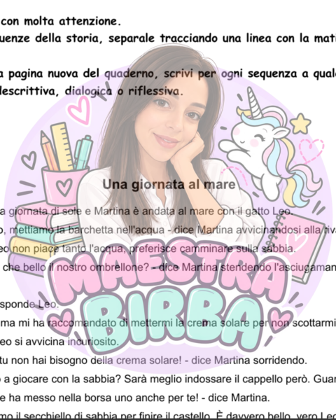 Esercizio sulle sequenze del testo narrativo_italiano scuola primaria