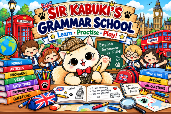 Sir Kabuki grammar's book: a funny english rules