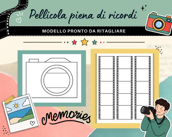 Pellicola Piena di Ricordi – Lavoretto da Ritagliare / Modello di Macchina Fotografica
