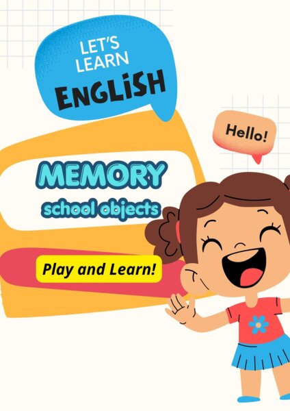 INGLESE - MEMORY OGGETTI SCOLASTICI