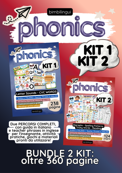 BUNDLE PHONICS_raccolta KIT 1 e 2 - Inglese Primaria