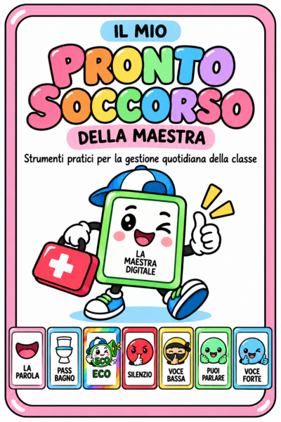 Il mio Pronto Soccorso della Maestra – Kit completo per la gestione della classe con cartelli visivi, regole sul volume della voce, turno di parola, pass bagno, routine, ascolto, silenzio e organizzazione quotidiana alla scuola primaria