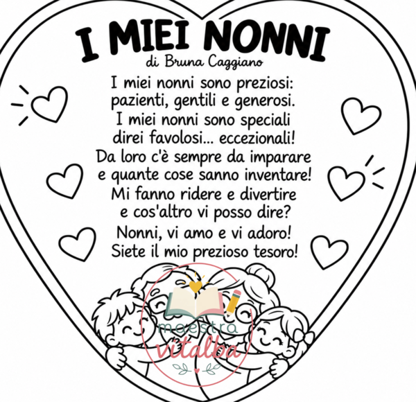 Biglietto : I miei nonni - scuola primaria
