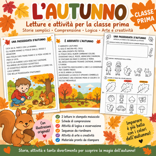 🍂🍁 L’AUTUNNO È ARRIVATO! ATTIVITÀ PER LA CLASSE PRIMA 🍁🍂