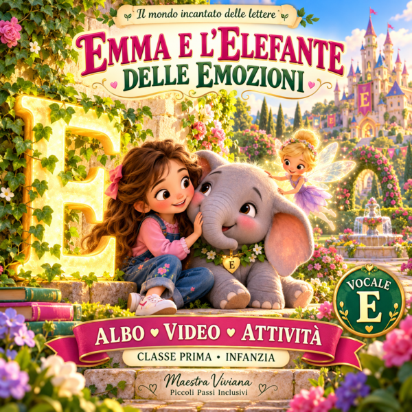 Vocale E: Emma e l’elefante delle emozioni | Albo, video e attività per la classe prima e l’infanzia
