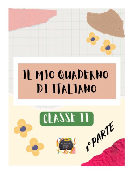 QUADERNO DI ITALIANO per la classe 2^ - 1° parte - con kit di 20 schede in b/n