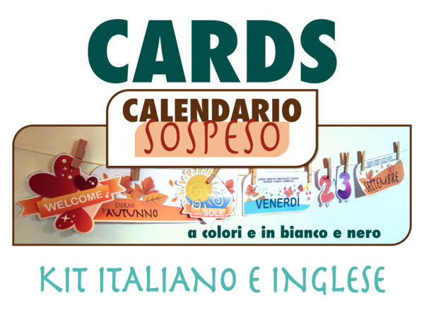 "CALENDARIO SOSPESO. Kit CARDS" ITALIANO - INGLESE