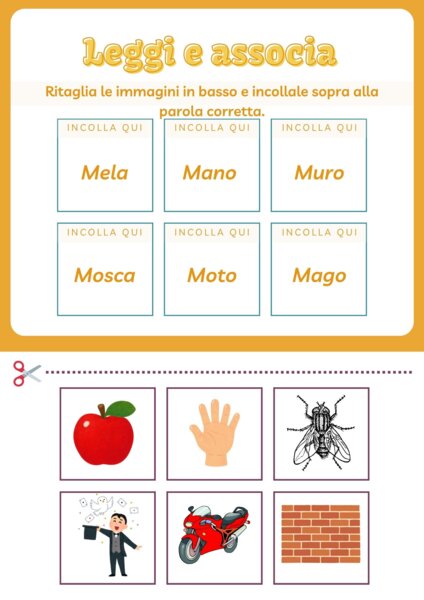 ALFABETO COMPLETO BES • 16 Schede Operative Leggi e Associa (Taglia e Incolla)