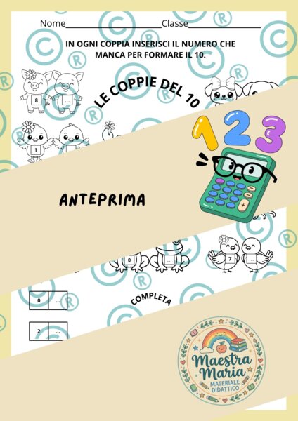 Scheda didattica Gli amici del 10