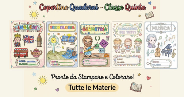 COPERTINE quaderni classe QUINTA 5^
