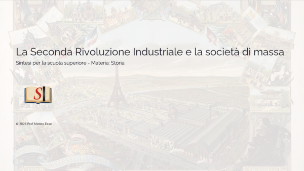 La Seconda Rivoluzione Industriale e la Società di Massa | Presentazione PPTX Pronta per la Classe