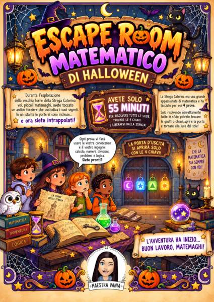 Escape room matematica classe terza