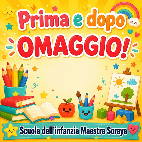 Omaggio Scuola dell'Infanzia – Carte Operative "Prima e Dopo": Concetti Temporali e Logica