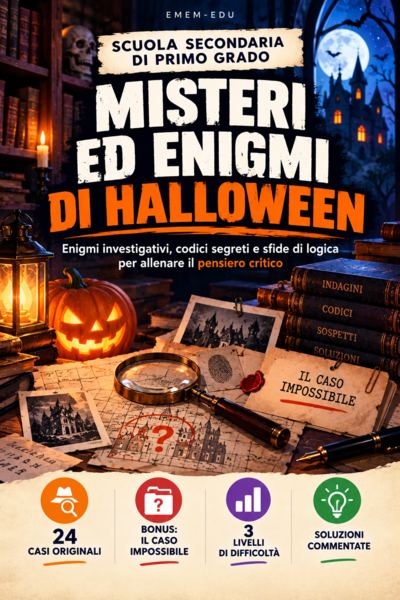 Halloween: 24 enigmi investigativi e codici segreti per la scuola secondaria di primo grado