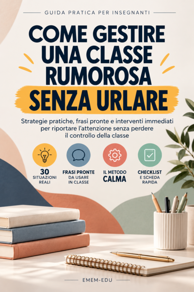 COME GESTIRE UNA CLASSE RUMOROSA SENZA URLARE – 30 SITUAZIONI REALI E FRASI PRONTE
