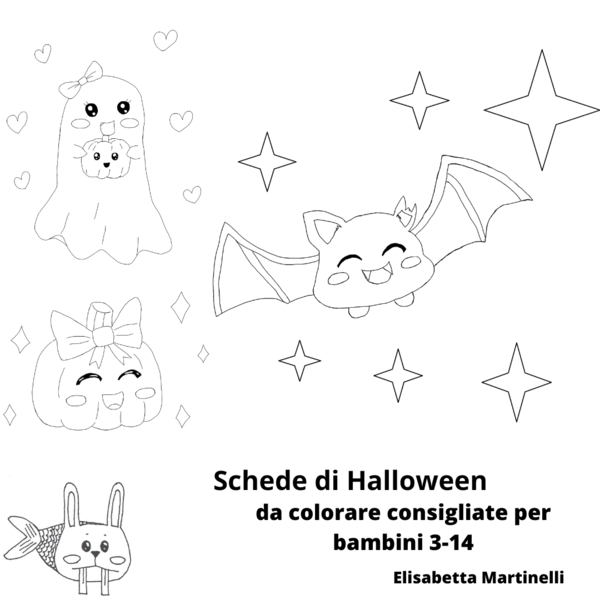 Scheda da colorare - Pipistrello di Halloween