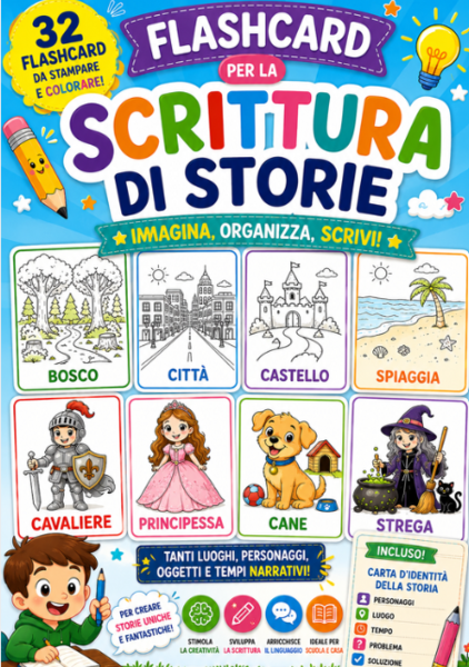 FLASHCARD PER LA SCRITTURA DI STORIE