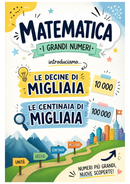 I Grandi Numeri: da 10.000 a 100.000  Kit didattico classe quarta