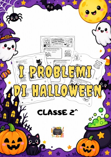 I Problemi di Halloween – Schede Operative di Matematica in b/n per la classe 2^