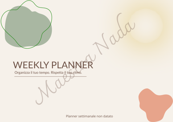 Planner settimanale