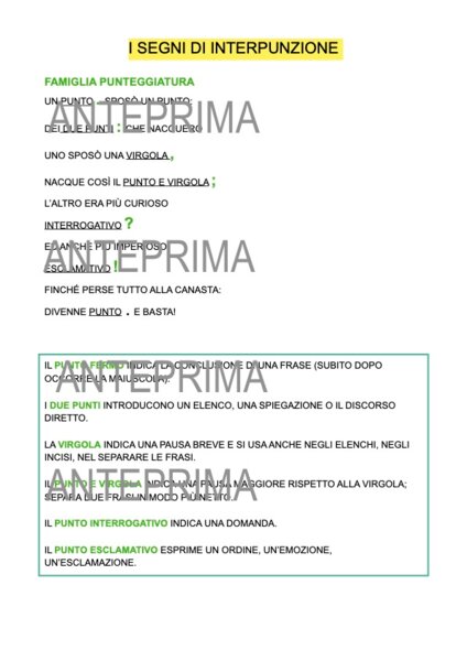 Punteggiatura | Classe 2ª primaria