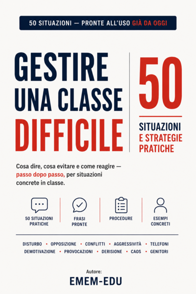 GESTIRE UNA CLASSE DIFFICILE – 50 SITUAZIONI E STRATEGIE PRATICHE