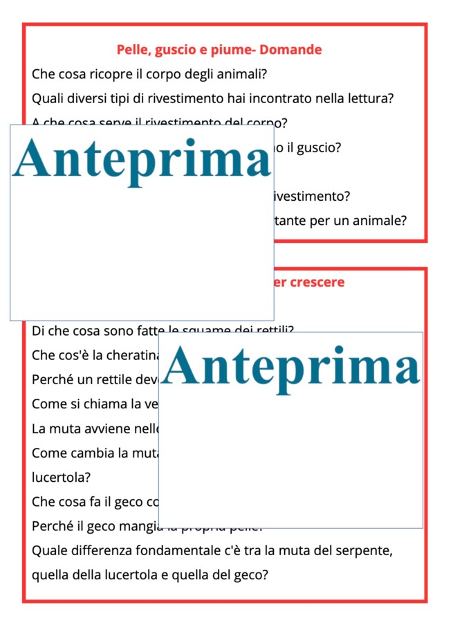 La muta dei rettili-cambiare pelle per crescere;percorso Montessori di osservazione, lettura scientifica, nomenclatura e scoperta