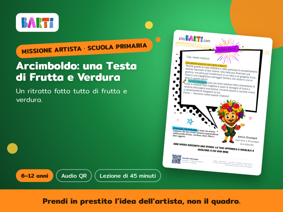 Arcimboldo: una Testa di Frutta e Verdura – Lezione di arte e collage per la primaria