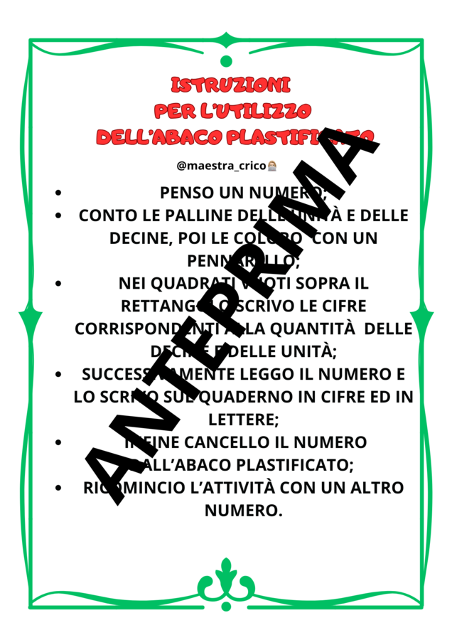 L'ABACO DA PLASTIFICARE
