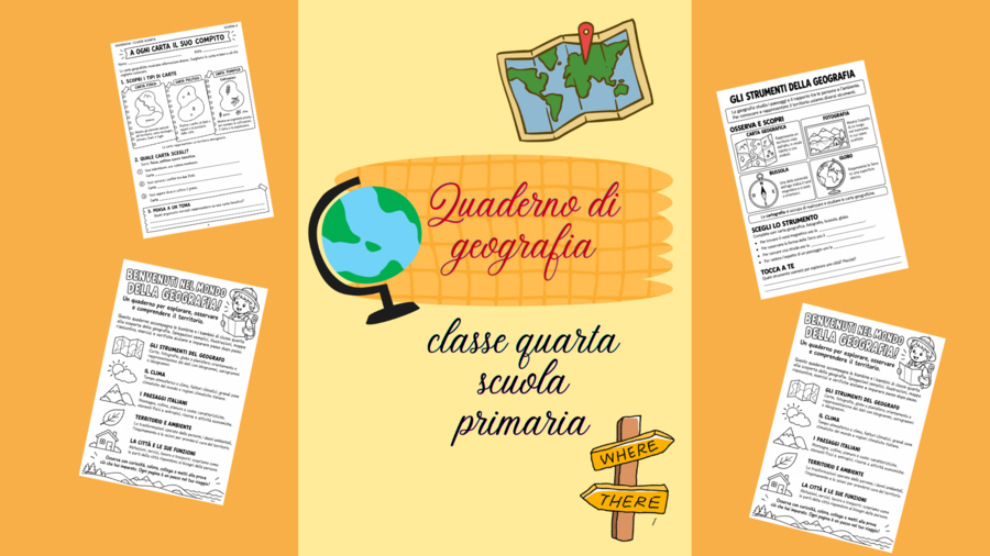 Quaderno completo di geografia classe quarta