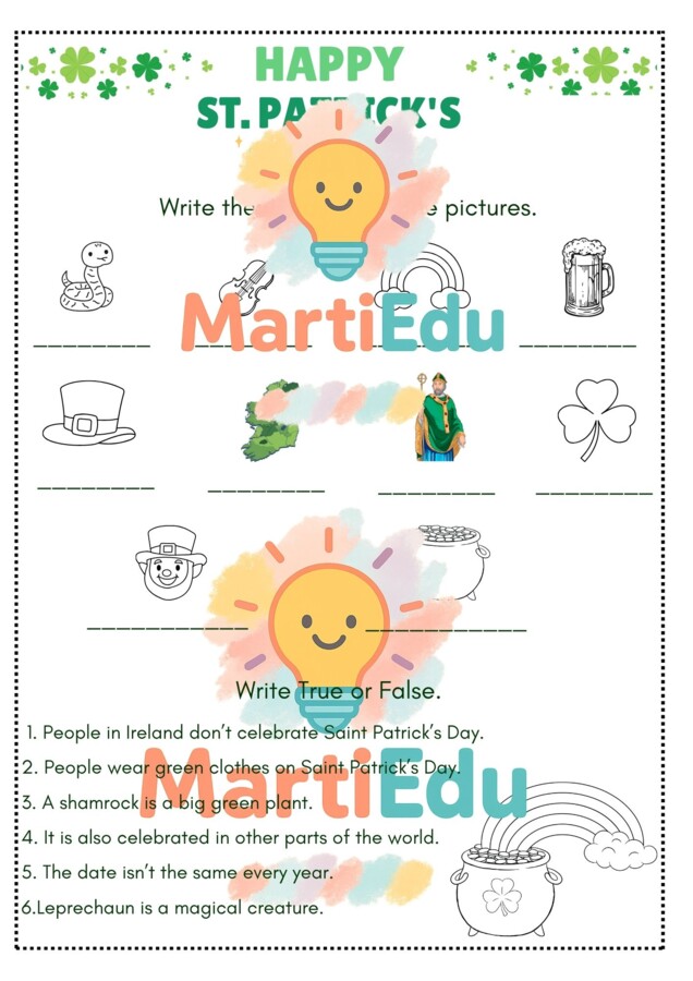 Attività Saint Patrick's day