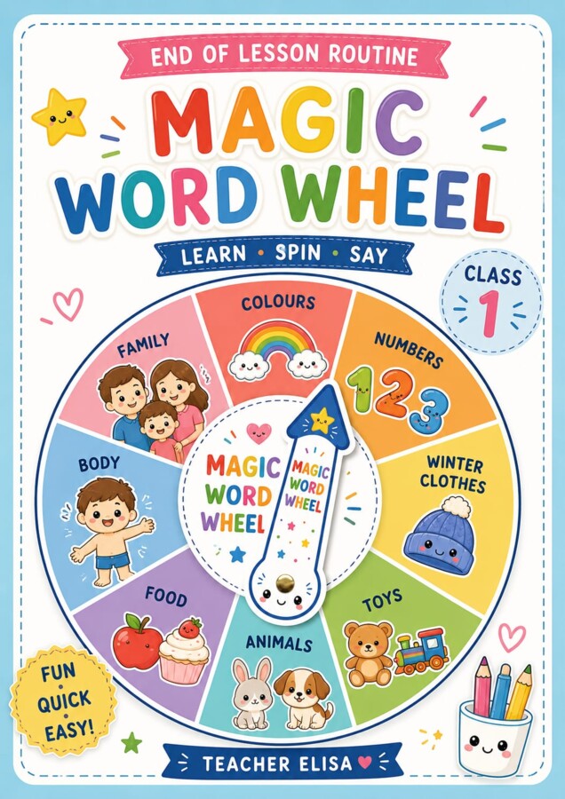 End of Lesson Routine 1 - Magic Word Wheel
