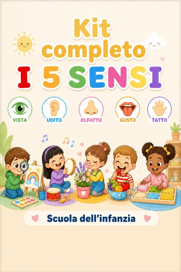 MEGA BUNDLE - Esploro i 5 Sensi e la Logica degli Insiemi: Il Kit Didattico Completo (Vol. 1-2-3)