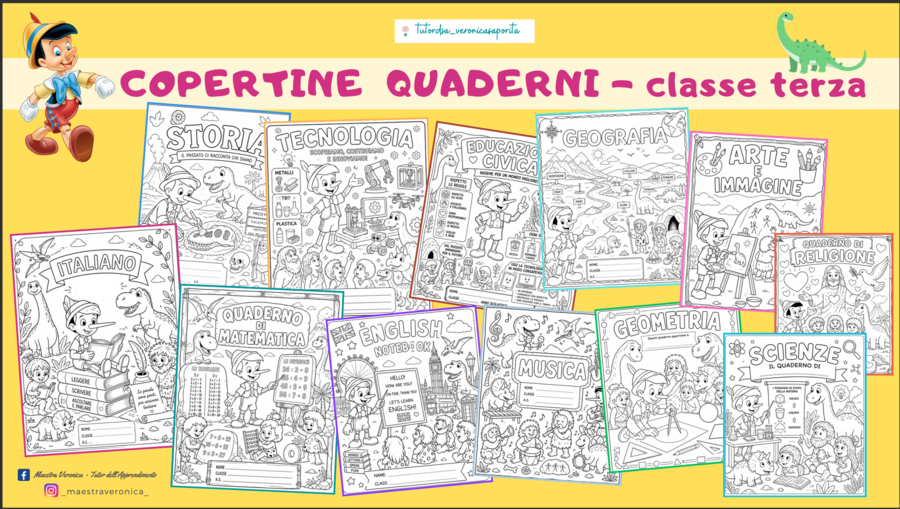 COPERTINE QUADERNI CLASSE TERZA