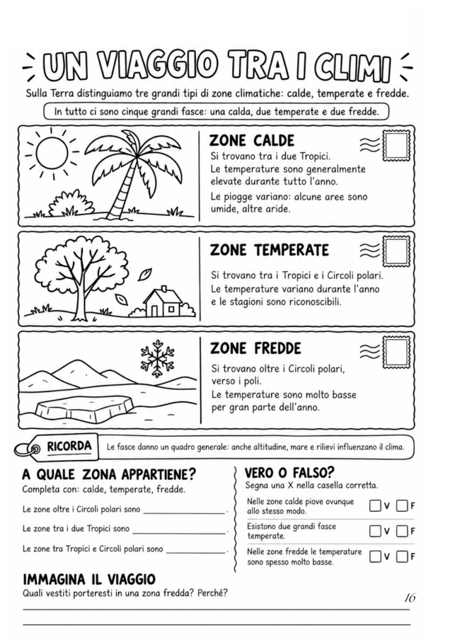 Quaderno completo di geografia classe quarta