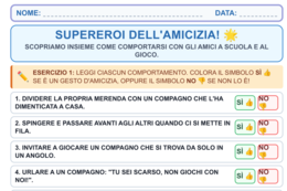 PROVA DI VERIFICA GESTI DI AMICIZIA - CLASSE SECONDA