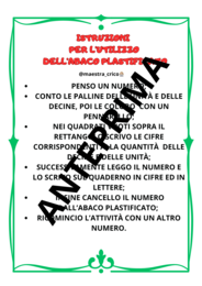 L'ABACO DA PLASTIFICARE