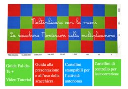 MOLTIPLICARE CON LE MANI – La Scacchiera Montessori della Moltiplicazione (Kit Completo + Fai-da-Te + Video Tutorial)