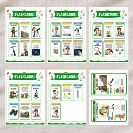Flashcards sugli scienziati e i loro strumenti