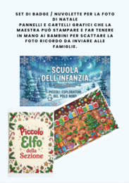 Cornici e Badge Natalizi da Stampare - Foto Ricordo Scuola dell'Infanzia
