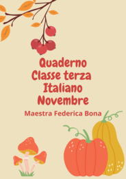 Quaderno italiano classe terza novembre