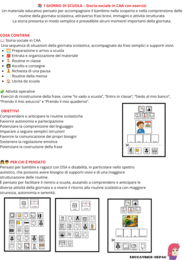 Primo giorno di scuola: storia sociale caa ed esercizi