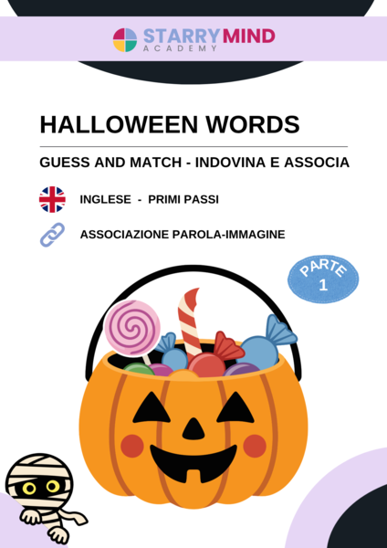 Halloween Words, Guess and Match / Inglese Beginner Parte 1