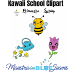 Kawaii School ClipartDigitale