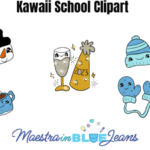 Kawaii School Clipart – PrimaveraDigitale