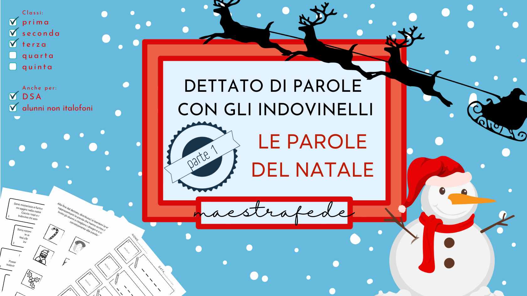 DETTATO DI PAROLE CON INDOVINELLI: LE PAROLE DEL NATALE (PRIMA PARTE) •  Edudoro